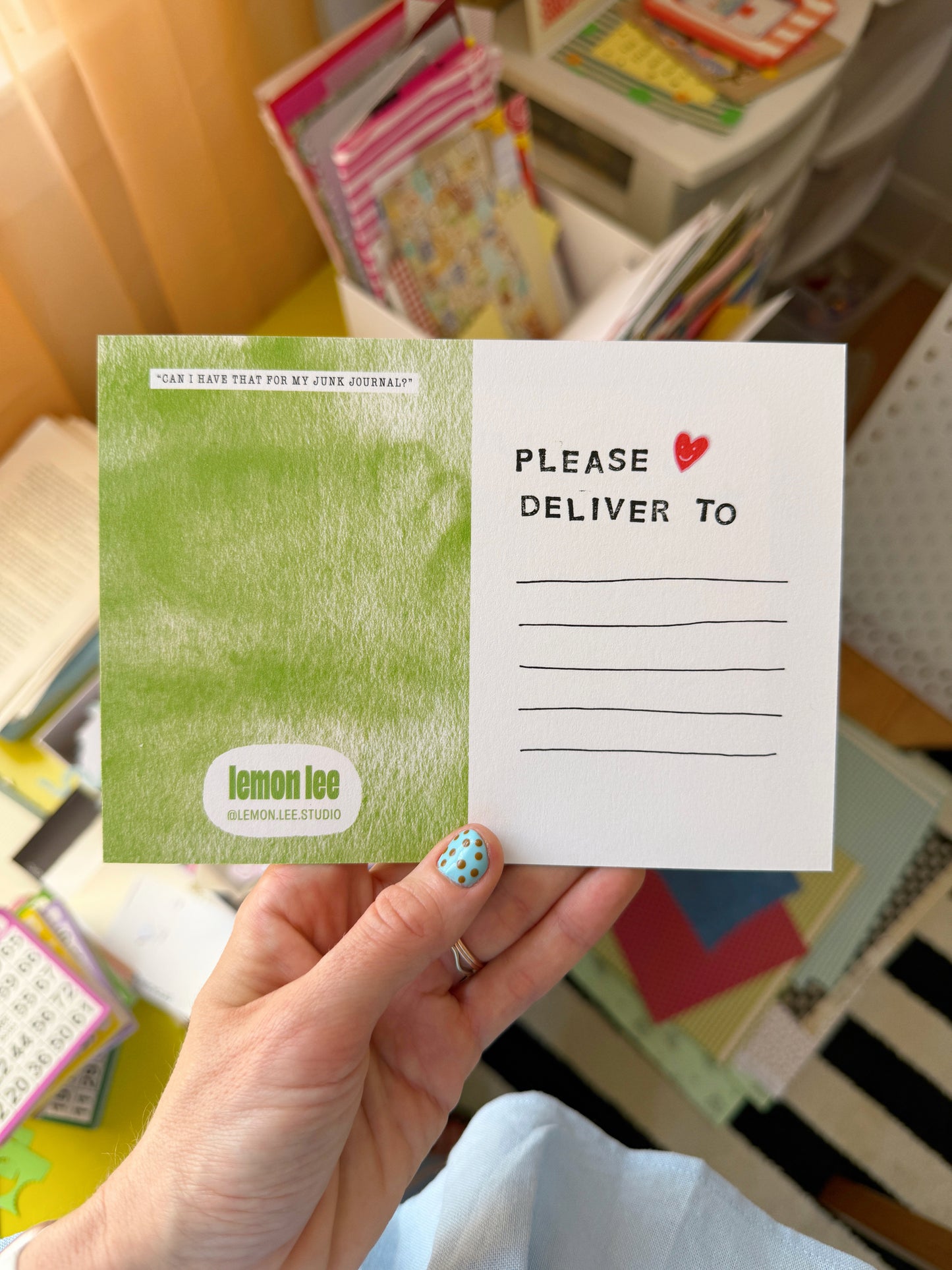 Junk Journal Materials Postcard