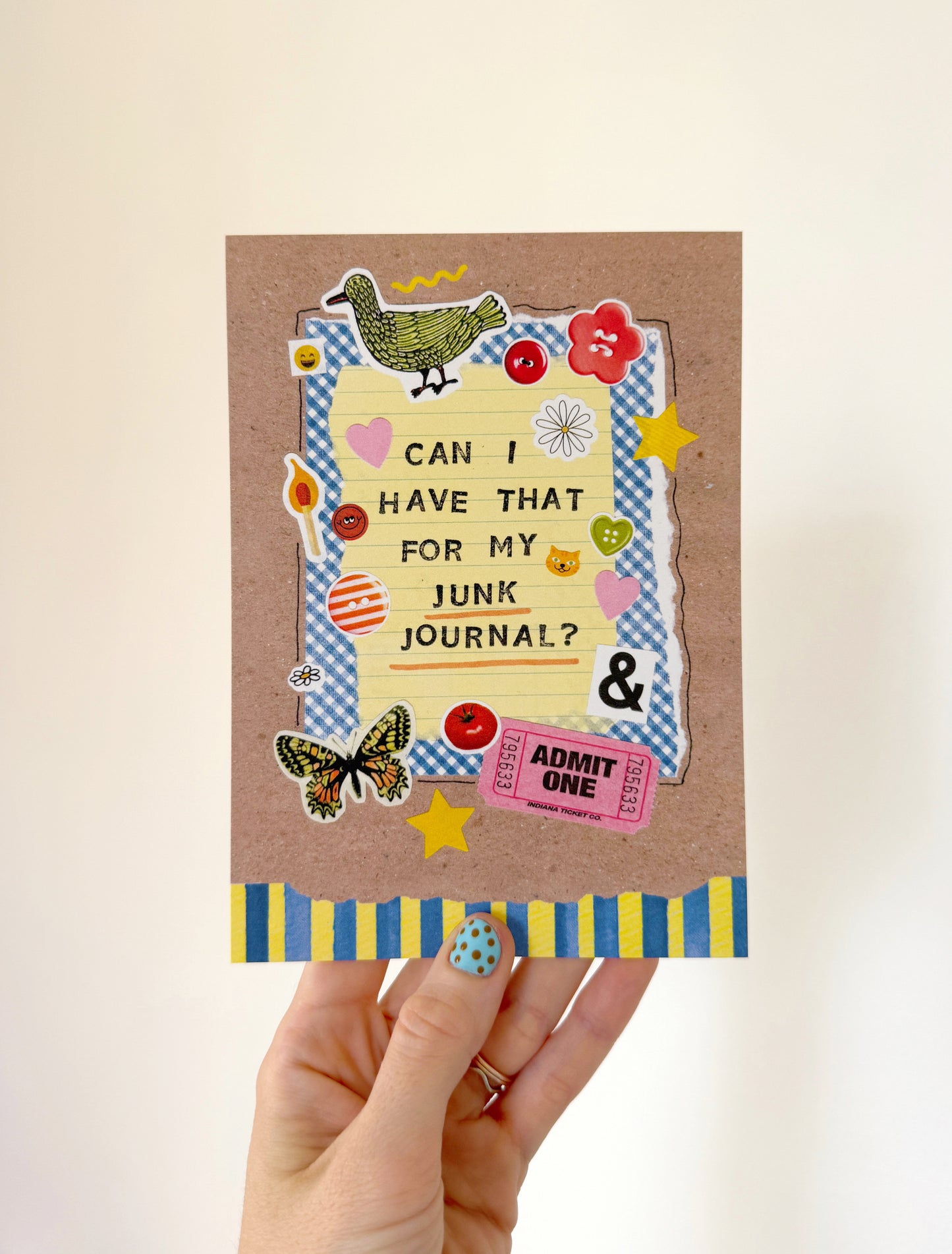 Can I Have That For My Junk Journal? Postcard