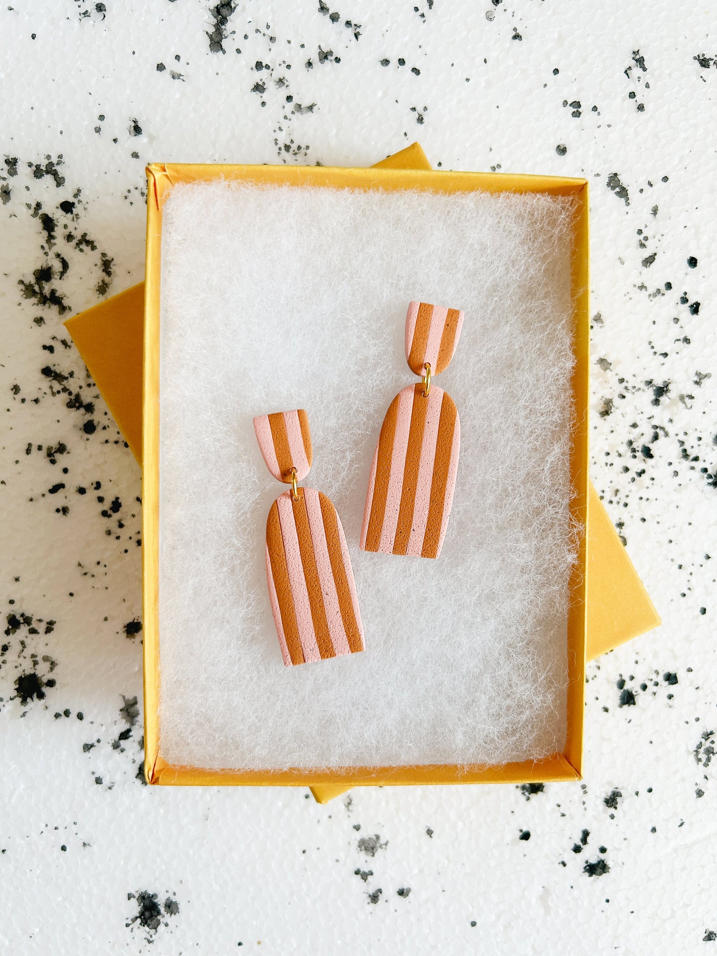 Peachy Stripe Earrings
