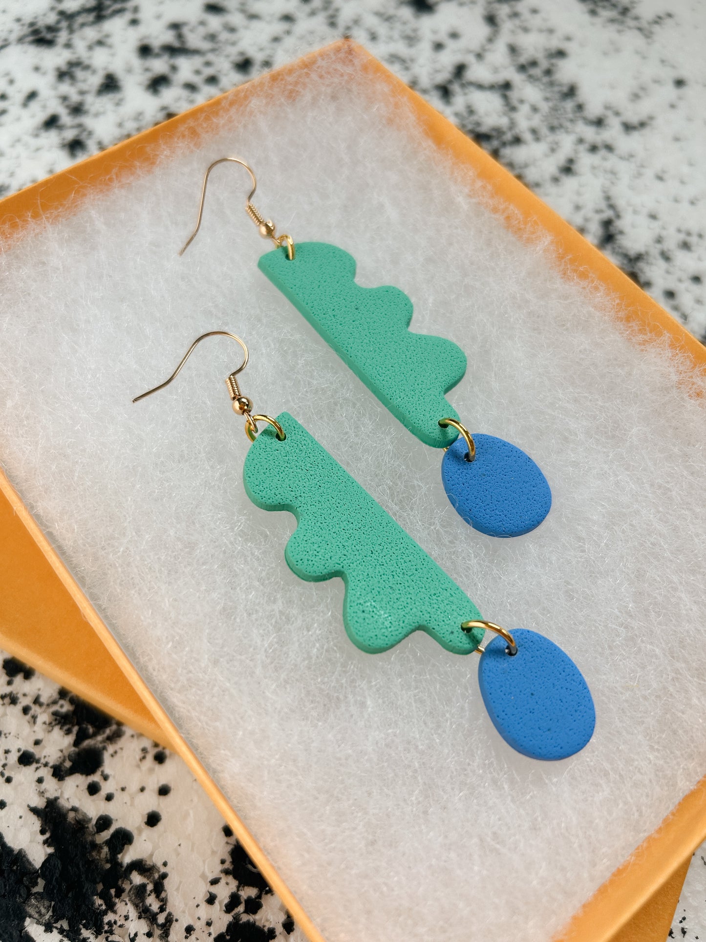Aqua Wavy Days Earrings