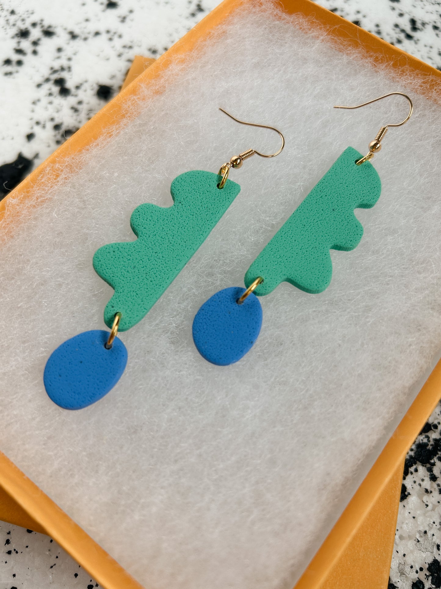 Aqua Wavy Days Earrings