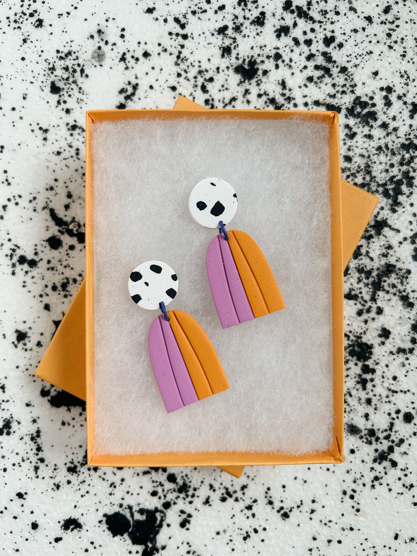 Taffy Split Speckle Earrings