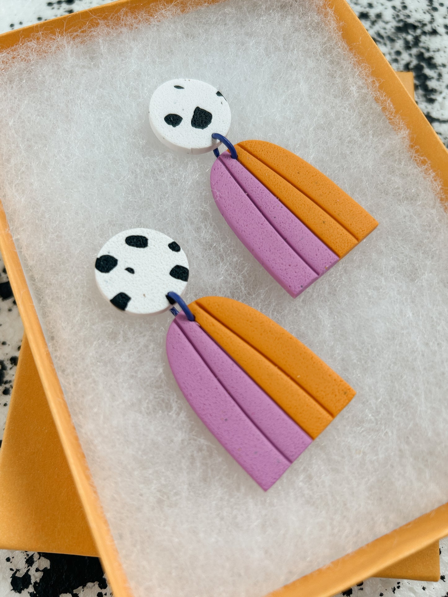 Taffy Split Speckle Earrings