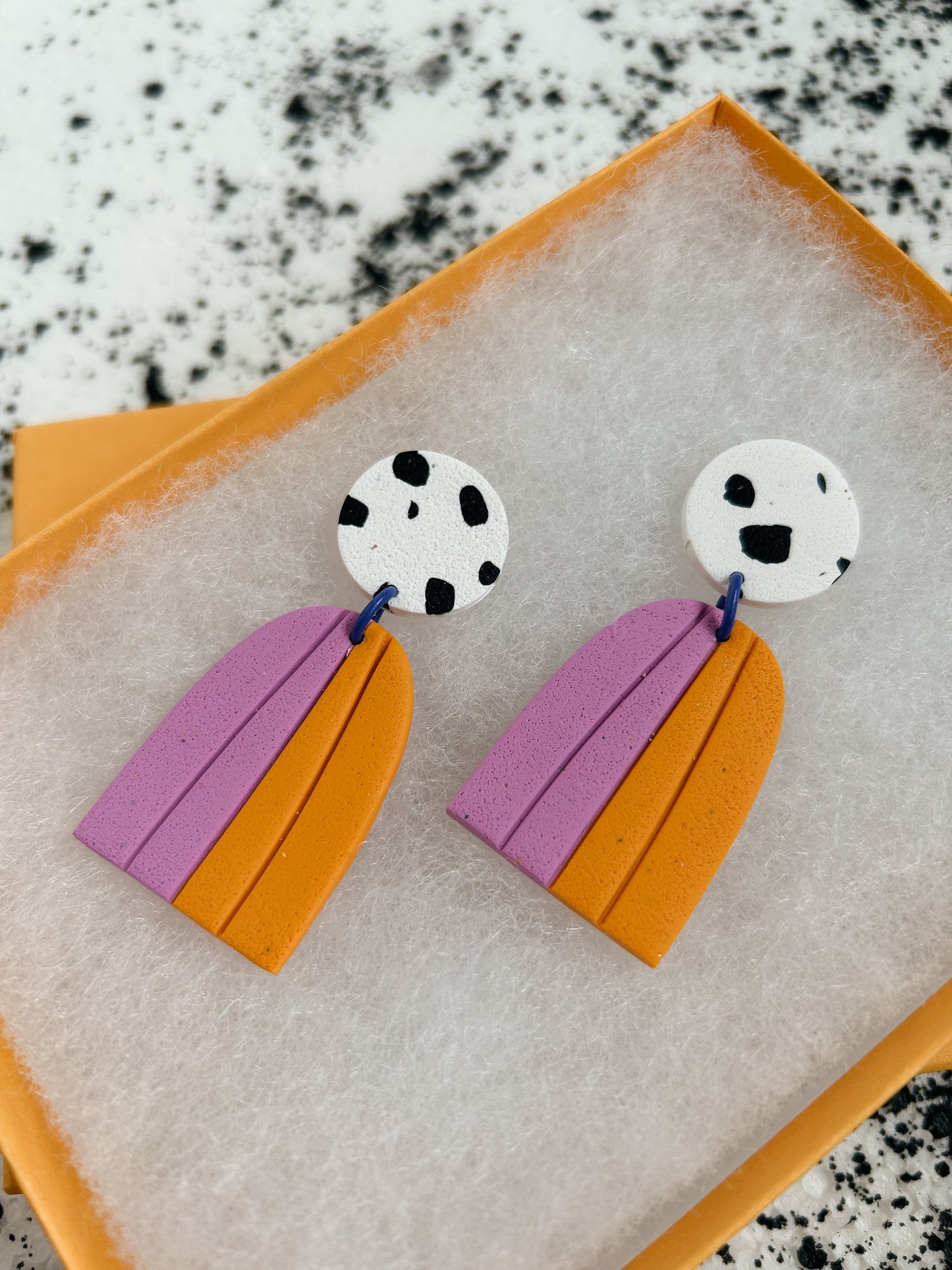 Taffy Split Speckle Earrings