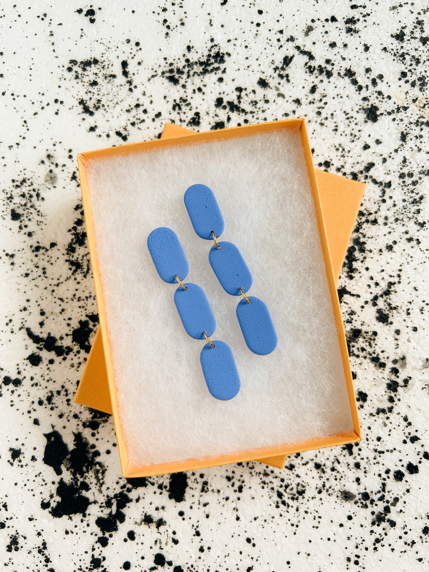 Blue Mia Chain Earrings