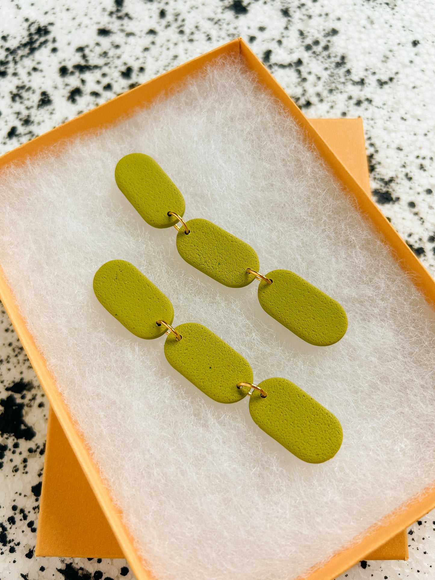 Chartreuse Mia Chain Earrings
