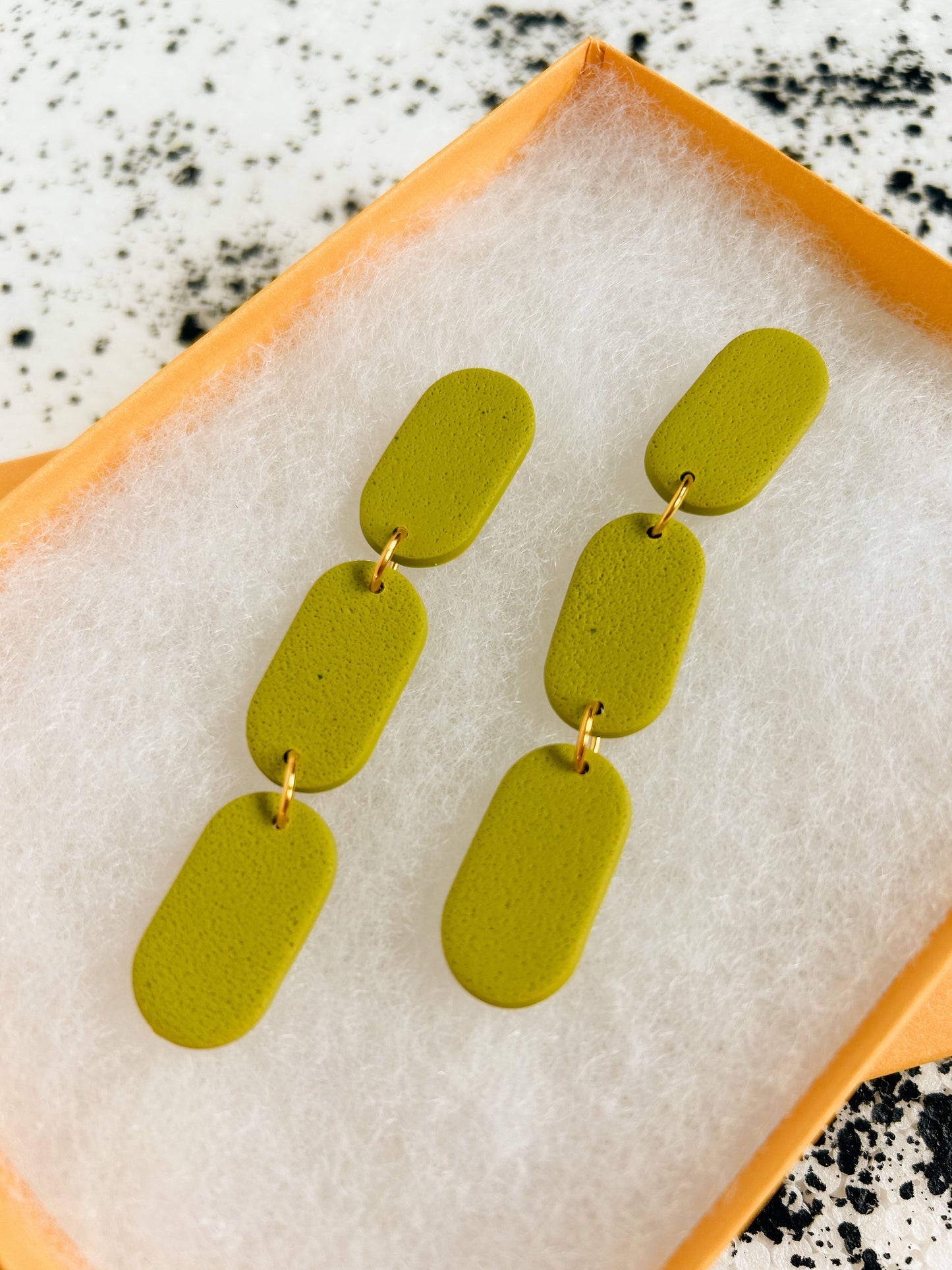 Chartreuse Mia Chain Earrings