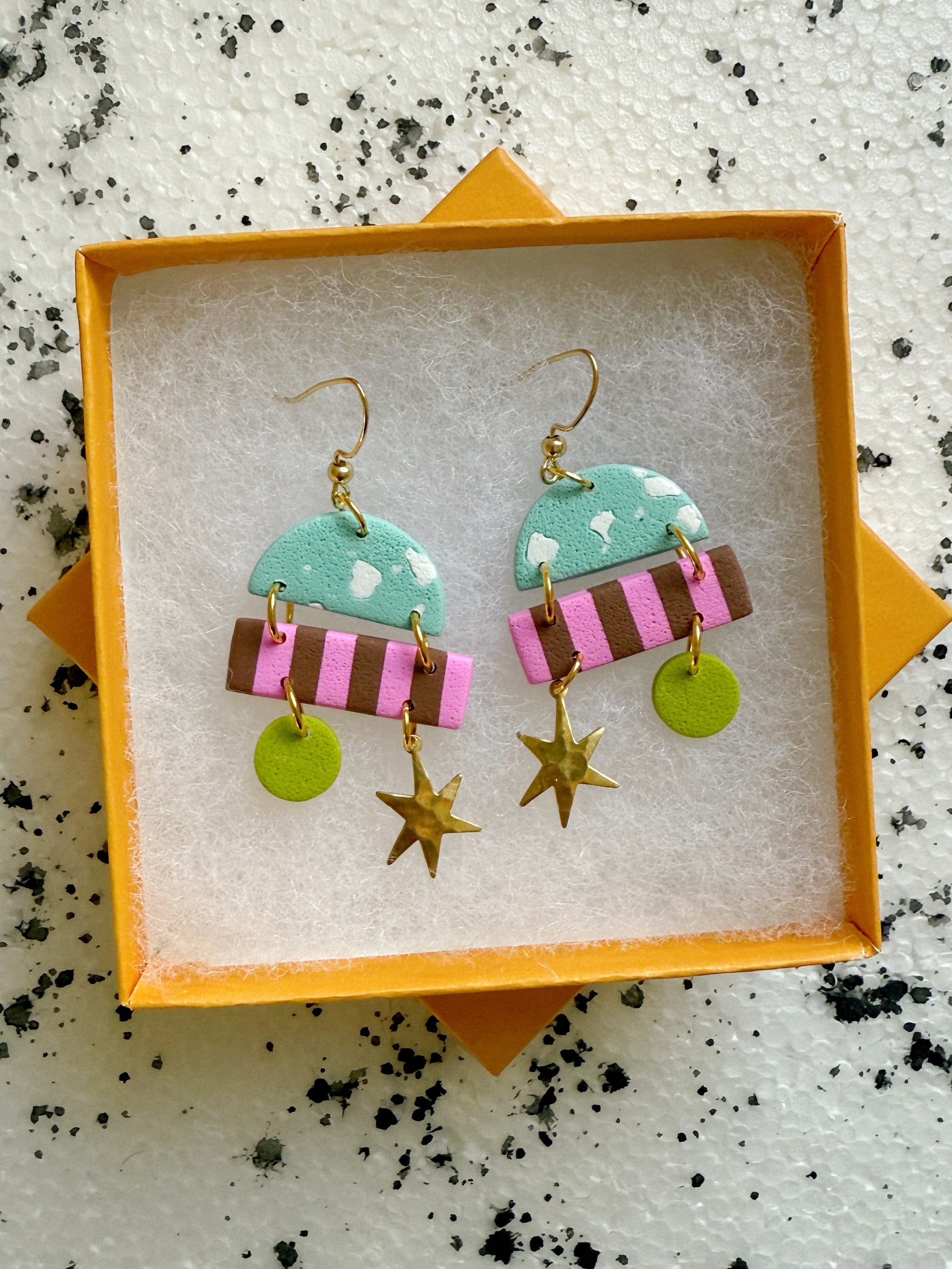 luna star earrings