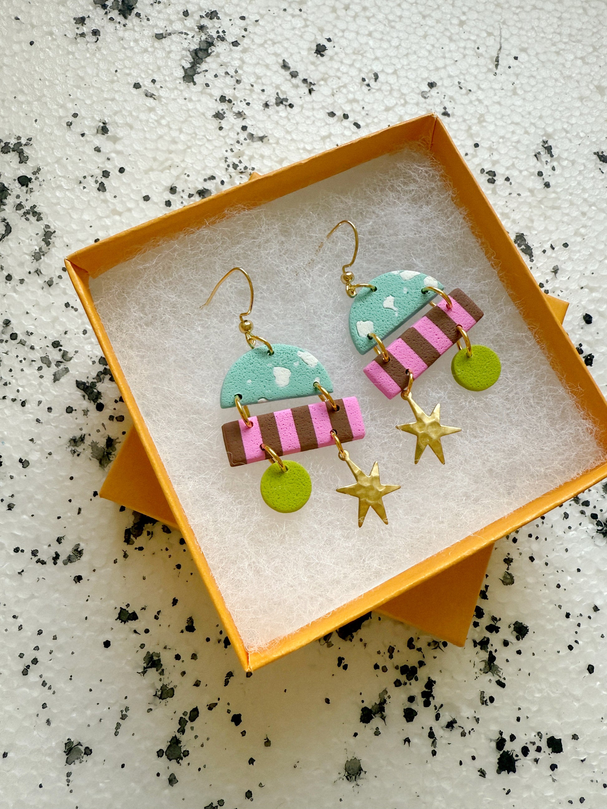 luna star earrings