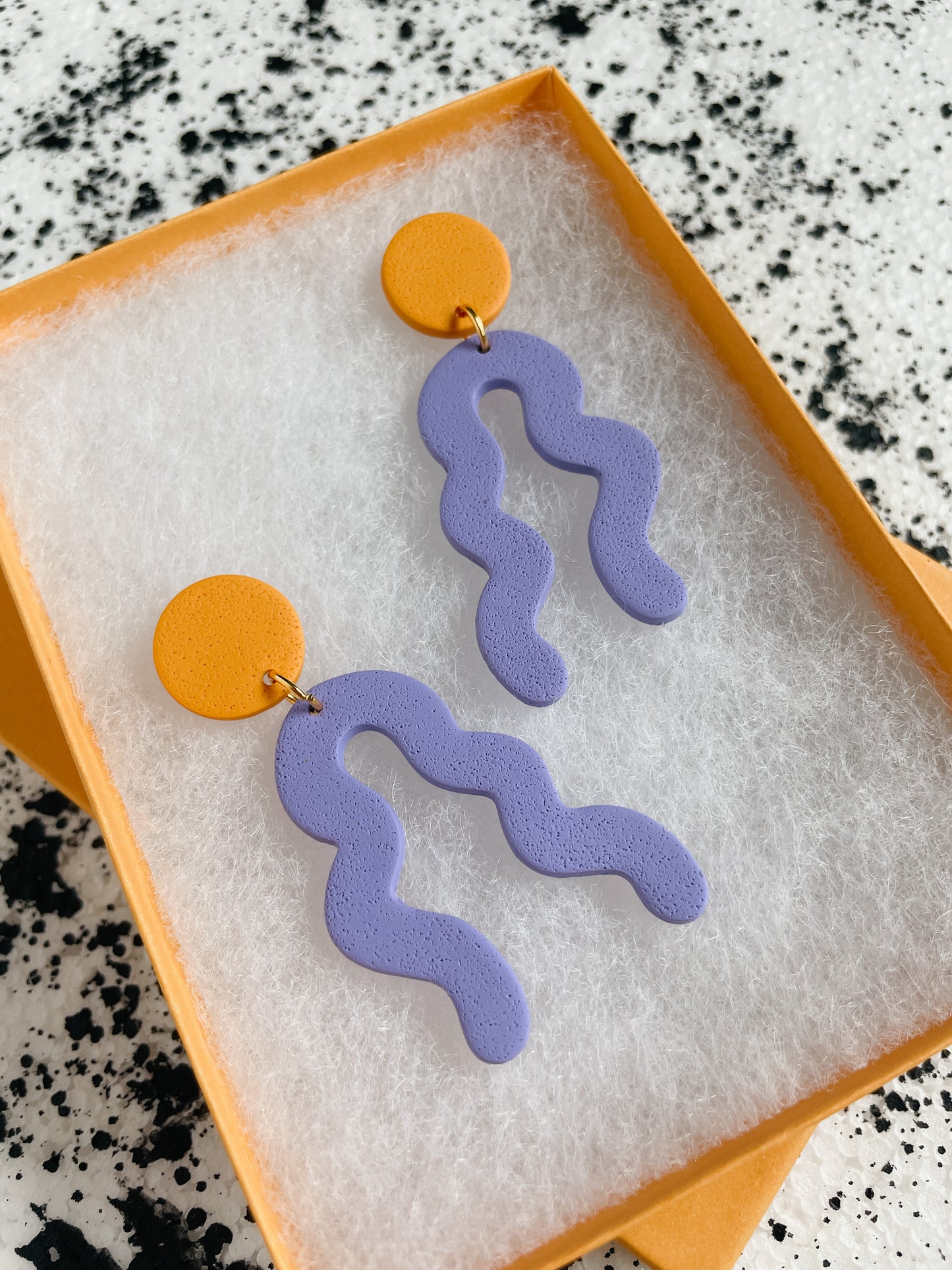 Periwinkle Squiggle Earrings
