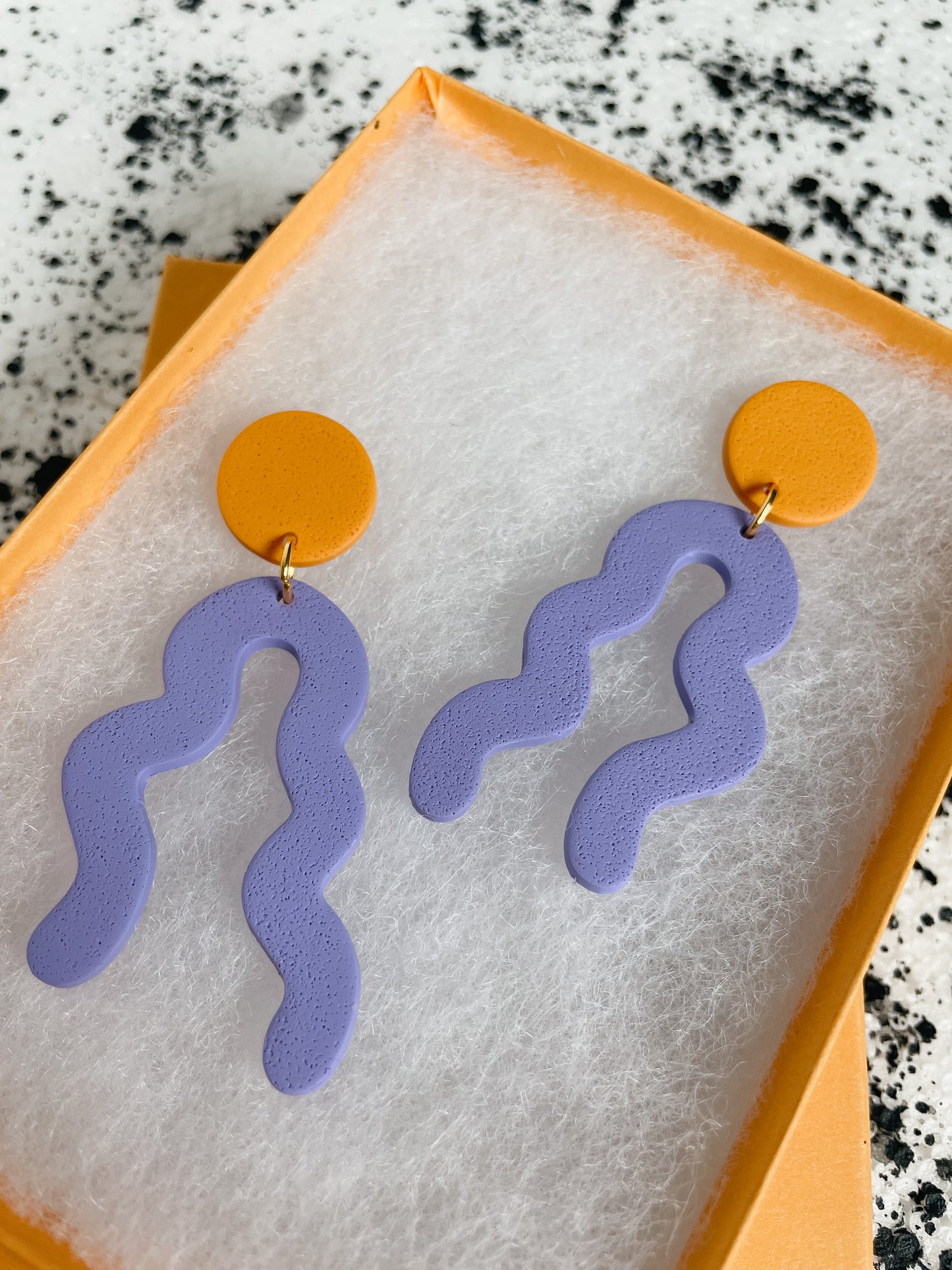 Periwinkle Squiggle Earrings