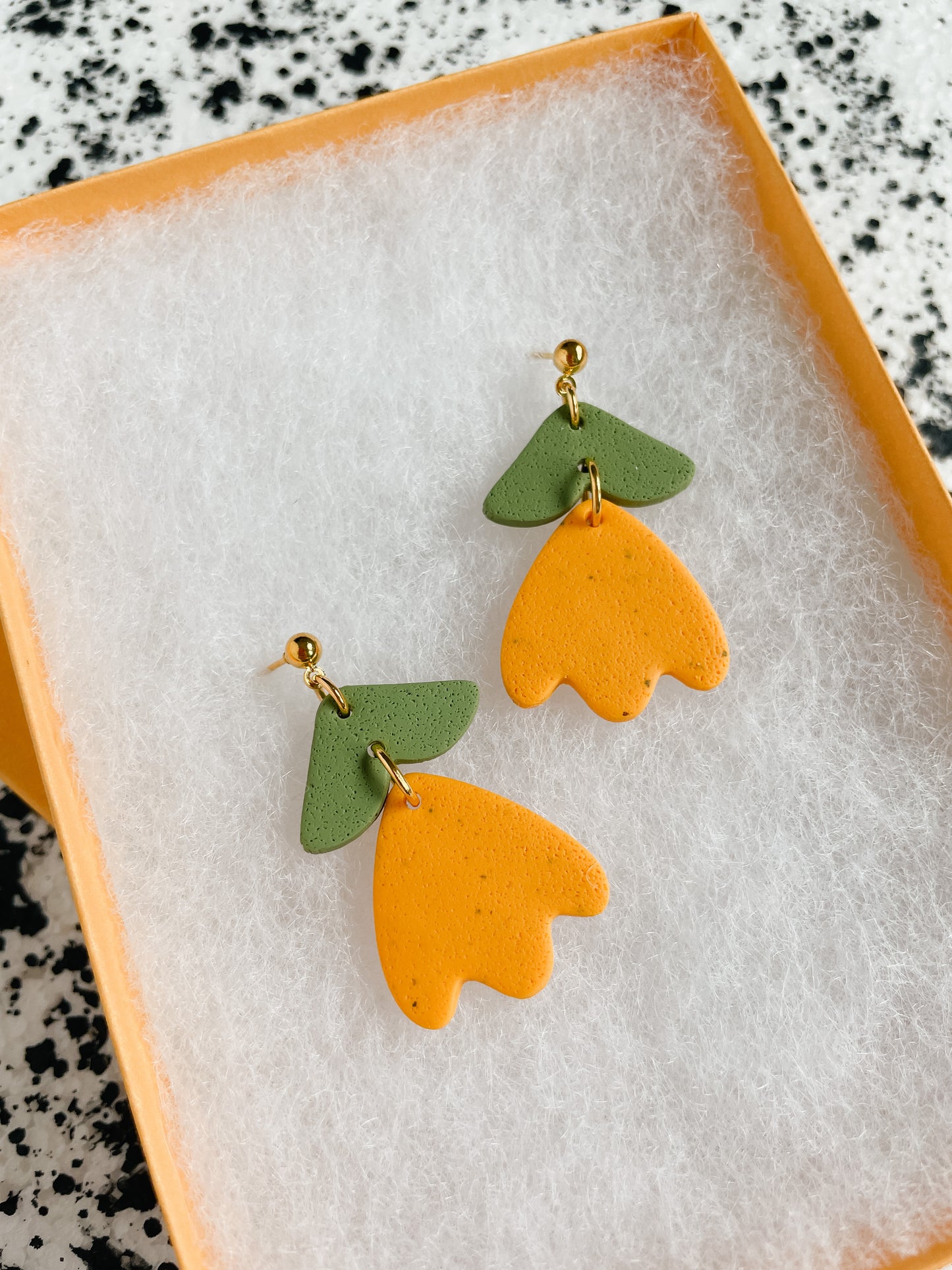 Golden Flower Earrings