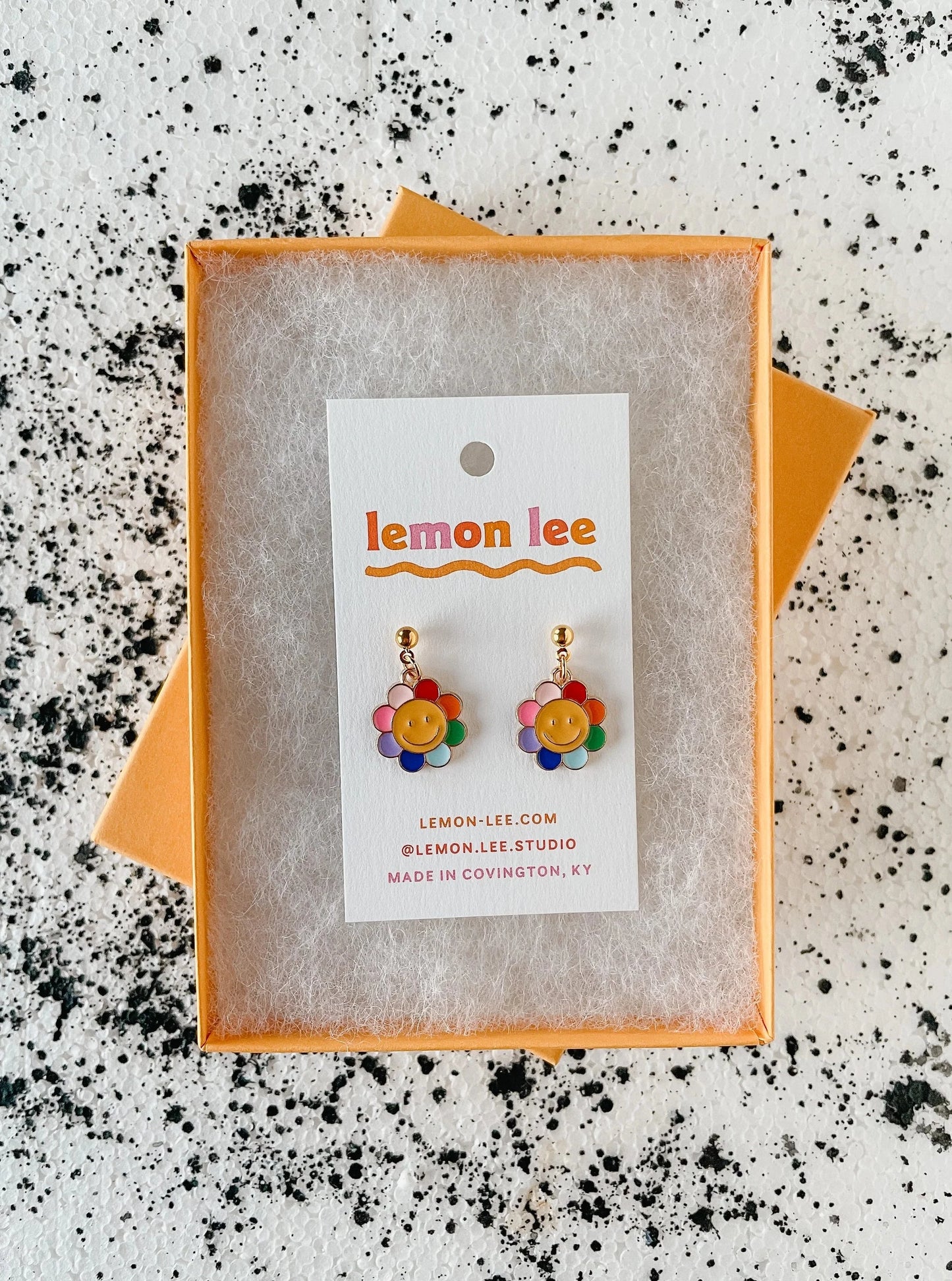 Rainbow Daisy Earrings