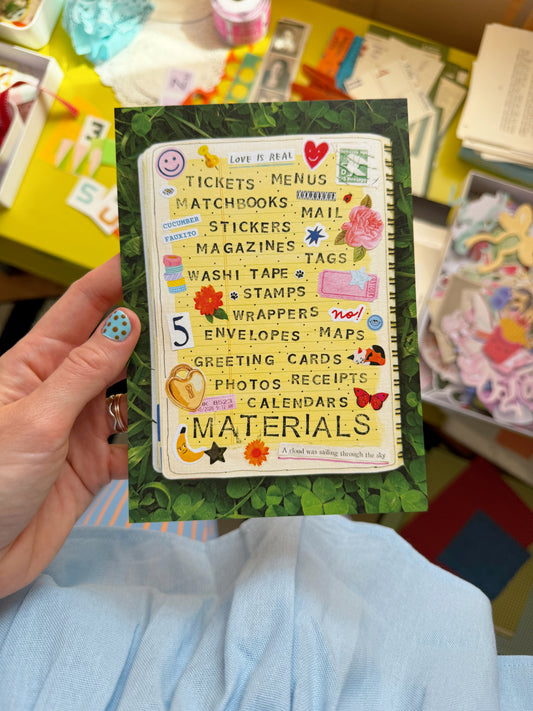 Junk Journal Materials Postcard