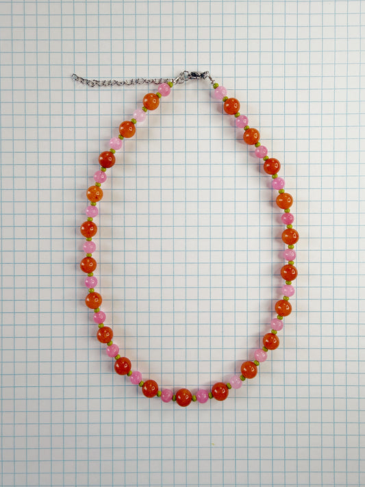 Aperol Beaded Necklace