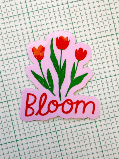 Bloom Tulips Vinyl Sticker