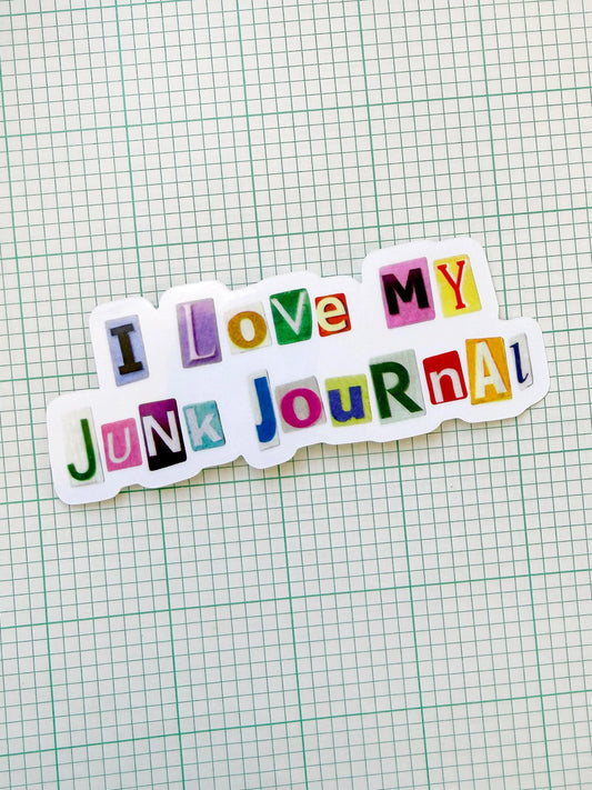 I Love My Junk Journal Vinyl Sticker