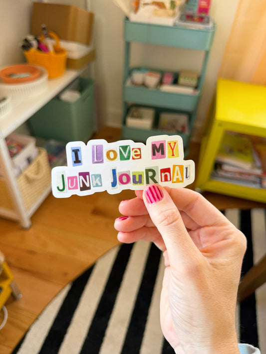 I Love My Junk Journal Vinyl Sticker