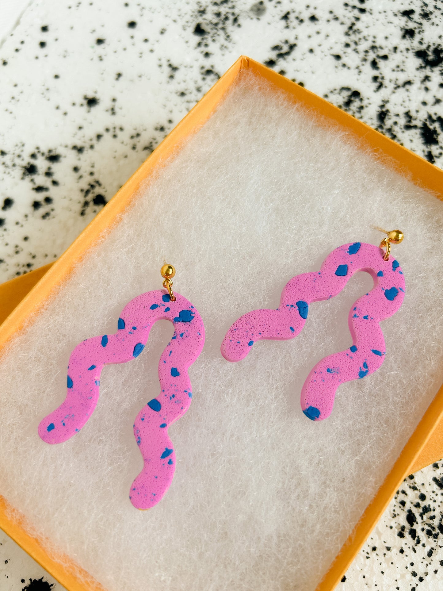 Speckle Squiggle Earrings