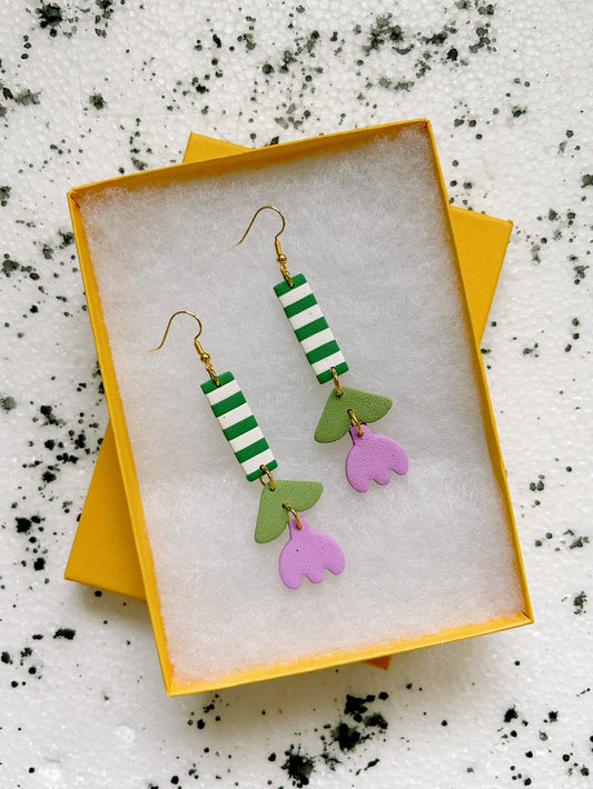 tulip stripe earrings